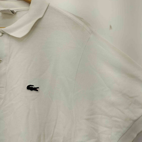 ラコステ LACOSTE フランス製 鹿の子 ロゴ刺繍 ショートスリーブポロシャツ メンズ JPN:4
