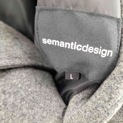 セマンティックデザイン semanticdesign ベルテッドウールコート メンズ JPN:L