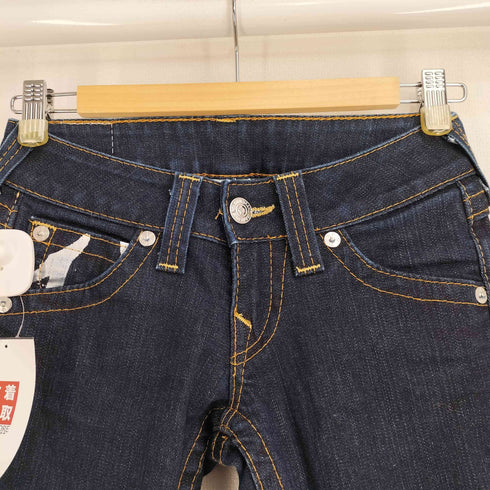 トゥルーレリジョン TRUE RELIGION USA製 ペイントフレアデニム パンツ レディース US:24