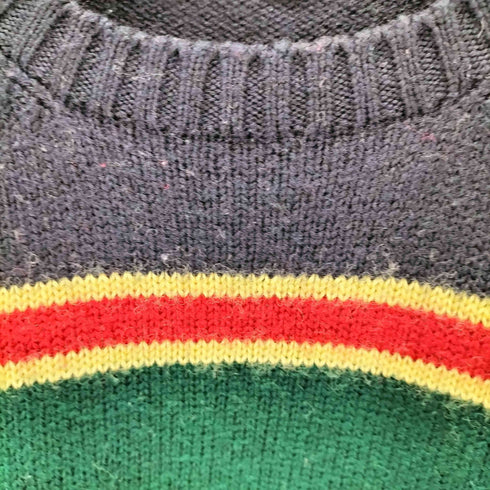 ブルックスブラザーズ BROOKS BROTHERS 90S 香港製 ウールボーダークルーネックニット メンズ import:M