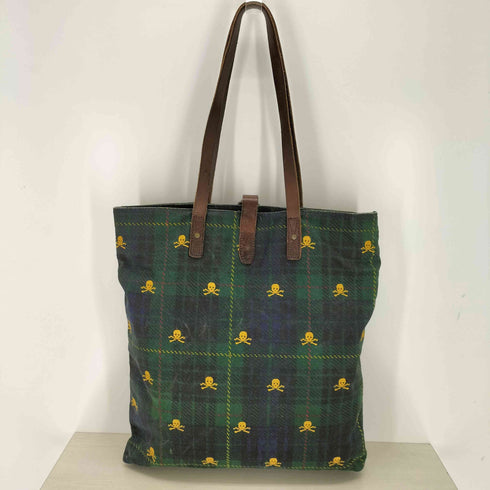 ラグビーラルフローレン Rugby Ralph Lauren スカル刺繍 チェックトートバッグ メンズ
