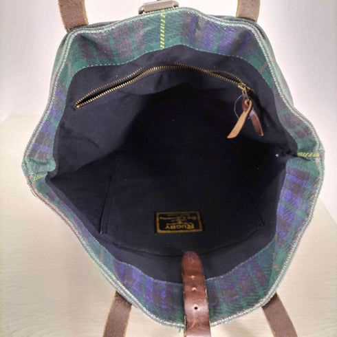ラグビーラルフローレン Rugby Ralph Lauren スカル刺繍 チェックトートバッグ メンズ