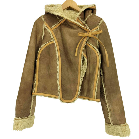 ツモリチサト TSUMORI CHISATO フーデッド 裏ボア ムートンジャケット レディース