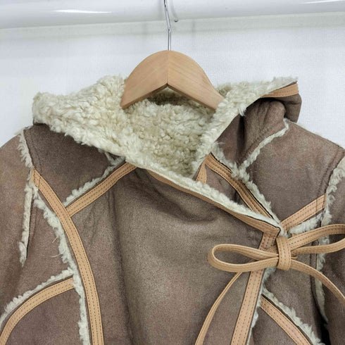 ツモリチサト TSUMORI CHISATO フーデッド 裏ボア ムートンジャケット レディース