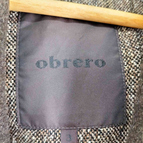 OBRERO ウールシルク混メルトンフーデッドコート レディース 3