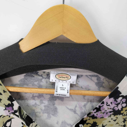 タルボット TALBOTS シルク混 花柄カーディガン レディース JPN:L