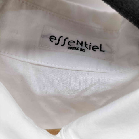 ヒロコビス HIROKO BIS essentiel フリルデザイン コットン長袖シャツ レディース 15AB
