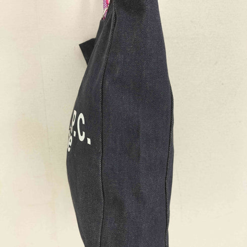 アーペーセー A.P.C. ロゴプリント デニム トートバッグ レディース