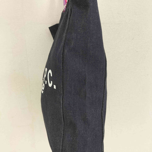 アーペーセー A.P.C. ロゴプリント デニム トートバッグ レディース