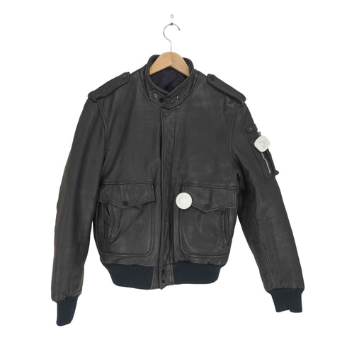 レザーシングルライダースジャケット メンズ US:42