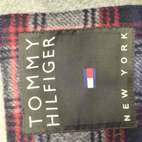 トミーヒルフィガー TOMMY HILFIGER チェック 比翼ジップ ウール ダッフルコート メンズ import:L