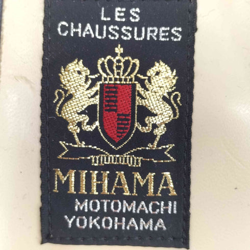 ミハマ MIHAMA リボン デザイン レザー ヒール パンプ レディース JPN:23.5