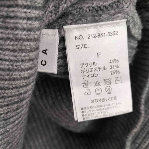 ESICA アルパカタッチビッグカラーニットプルオーバー レディース FREE