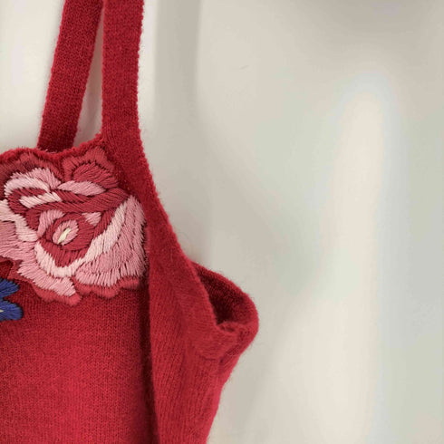 ケイタマルヤマ KEITA MARUYAMA バラ刺繍 ニットワンピース レディース JPN:1