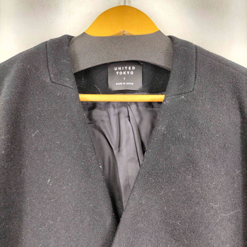 ユナイテッドトウキョウ UNITED TOKYO ウール混ノーカラーコート メンズ 1