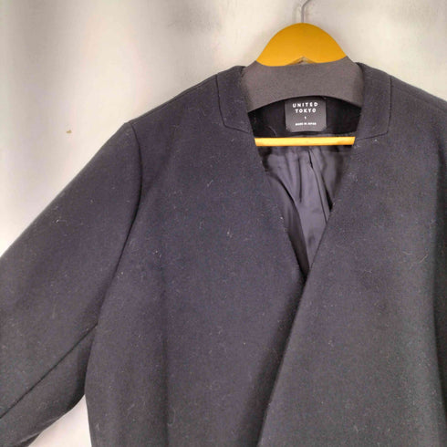 ユナイテッドトウキョウ UNITED TOKYO ウール混ノーカラーコート メンズ 1