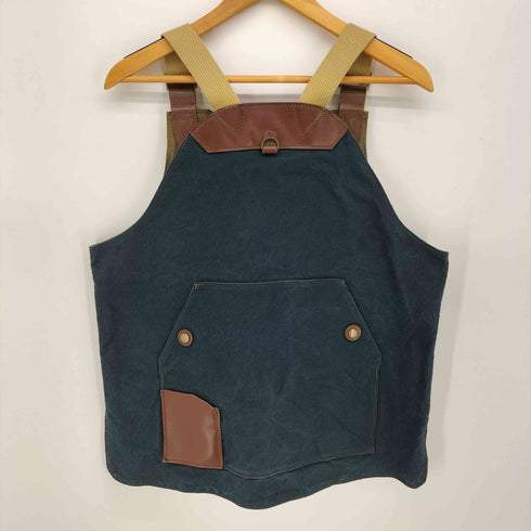 AKIRA CRAFT レザー切替 ダック地 ワーク ベスト メンズ