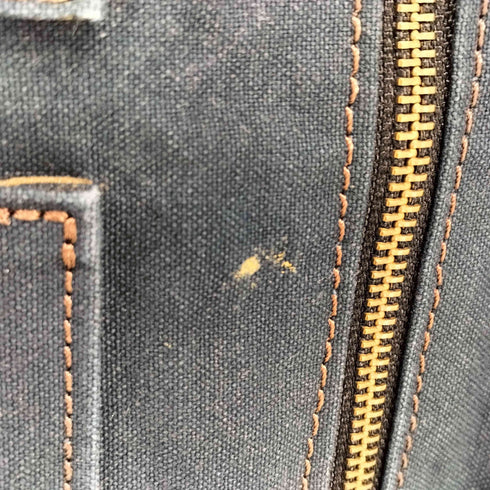 AKIRA CRAFT レザー切替 ダック地 ワーク ベスト メンズ