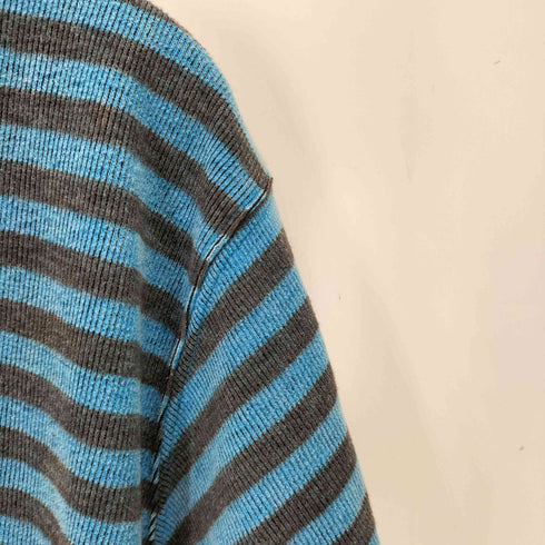 ダブルアールエルラルフローレン RRL RALPH LAUREN ロゴプリント ダメージ加工S/Sボーダースウェットシャツ メンズ JPN:XL