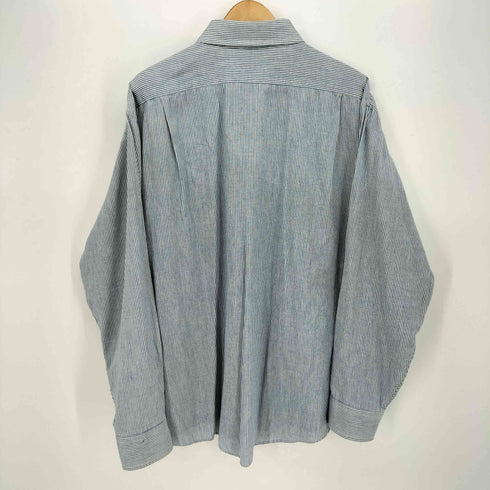 エルエルビーン L.L.Bean 80-90S USA製 両ポケット ストライプ コットン レギュラーカラー L/S シャツ メンズ import:XL