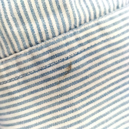 エルエルビーン L.L.Bean 80-90S USA製 両ポケット ストライプ コットン レギュラーカラー L/S シャツ メンズ import:XL