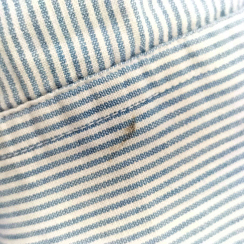 エルエルビーン L.L.Bean 80-90S USA製 両ポケット ストライプ コットン レギュラーカラー L/S シャツ メンズ import:XL