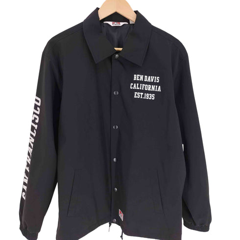 ベンデイビス BEN DAVIS ロゴ パッチ ドローコード シェル コーチ ジャケット メンズ import:L