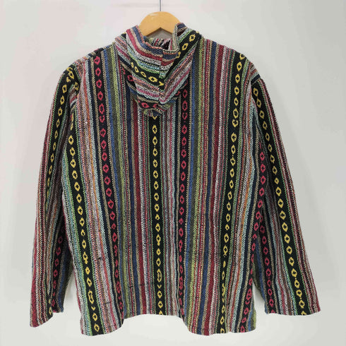 Indian Raster Short Baja hoodie Mexican Parka インド綿 コットン 総柄 ネイティブ ラスター メキシカン スキッパー アノラック ショート フーディー パーカー 短丈 メンズ import:M