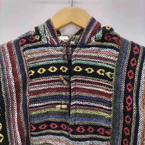 Indian Raster Short Baja hoodie Mexican Parka インド綿 コットン 総柄 ネイティブ ラスター メキシカン スキッパー アノラック ショート フーディー パーカー 短丈 メンズ import:M