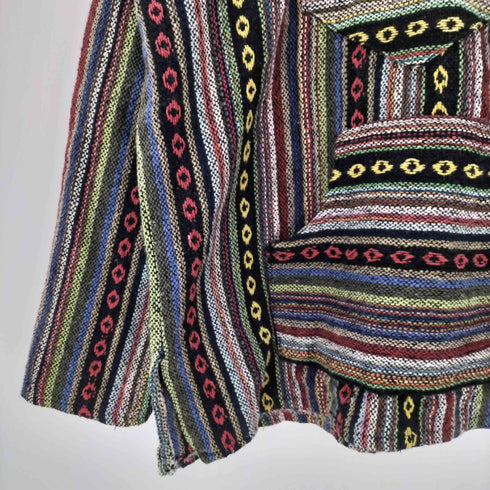 Indian Raster Short Baja hoodie Mexican Parka インド綿 コットン 総柄 ネイティブ ラスター メキシカン スキッパー アノラック ショート フーディー パーカー 短丈 メンズ import:M