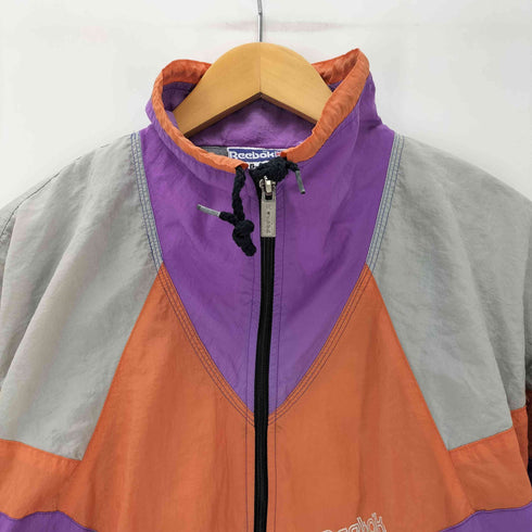 リーボック Reebok APPAREL 90S Nylon Jacket ユニオンジャック 刺繍 タグ マルチカラー スイッチング ナイロン ジャケット ブルゾン メンズ import:M