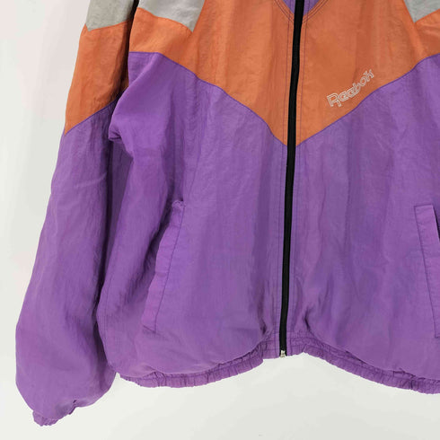 リーボック Reebok APPAREL 90S Nylon Jacket ユニオンジャック 刺繍 タグ マルチカラー スイッチング ナイロン ジャケット ブルゾン メンズ import:M