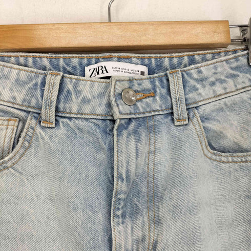 ザラ ZARA TRF ミッドライズワイドレッグデニムパンツ レディース 28