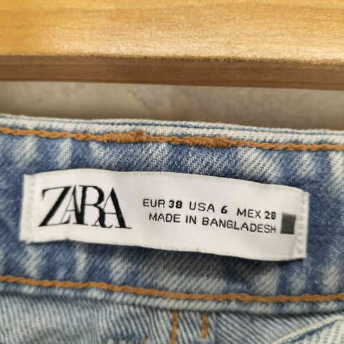 ザラ ZARA TRF ミッドライズワイドレッグデニムパンツ レディース 28