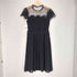 ザラ ZARA シースルー刺繍デザイン プリーツワンピース レディース import:M