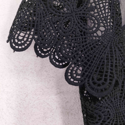 ザラ ZARA シースルー刺繍デザイン プリーツワンピース レディース import:M