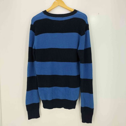 アバクロンビーアンドフィッチ Abercrombie & Fitch ロゴ刺繍 ボーダー ニット メンズ import:M