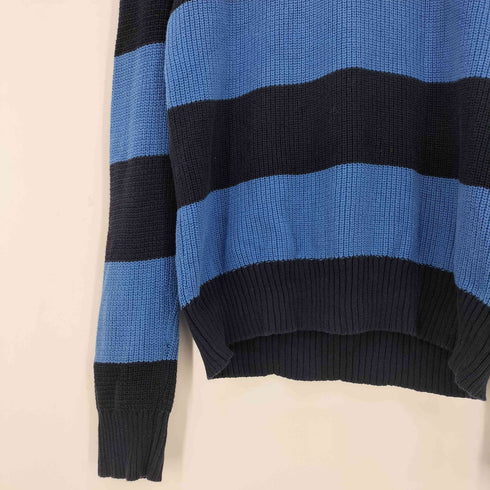 アバクロンビーアンドフィッチ Abercrombie & Fitch ロゴ刺繍 ボーダー ニット メンズ import:M