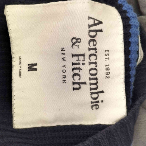アバクロンビーアンドフィッチ Abercrombie & Fitch ロゴ刺繍 ボーダー ニット メンズ import:M