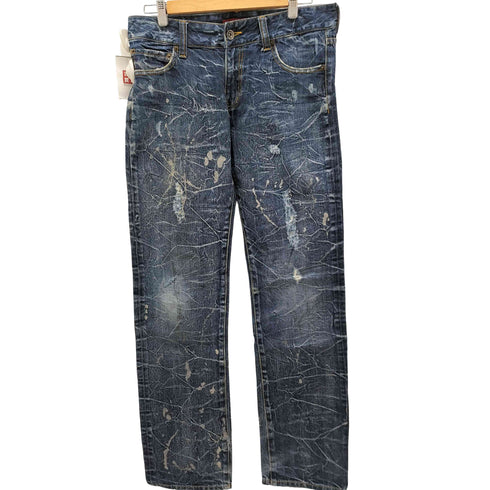 DENIM EXCHANGE Y2K ラメ加工 ケイミカルストレートデニム メンズ JPN:L