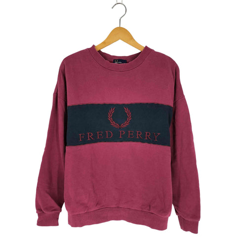 フレッドペリー FRED PERRY 別注 ロゴ切り替えスウェットクルー メンズ import:M