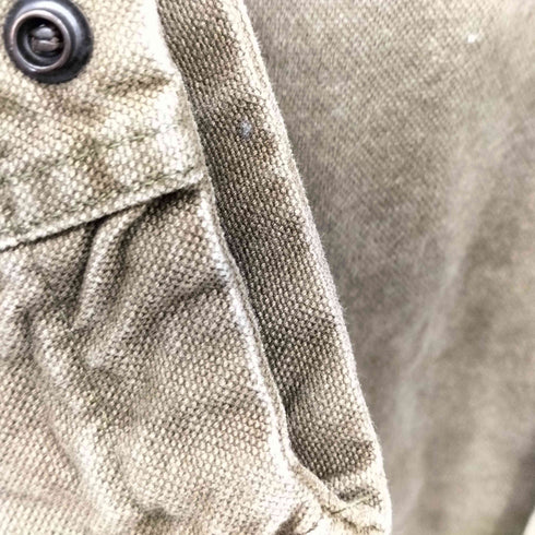 ウールリッチ WOOLRICH 90S ライナー付 襟レザー切替 ハンティングポケット ダック地 カバーオール ハンティング ジャケット メンズ import:L