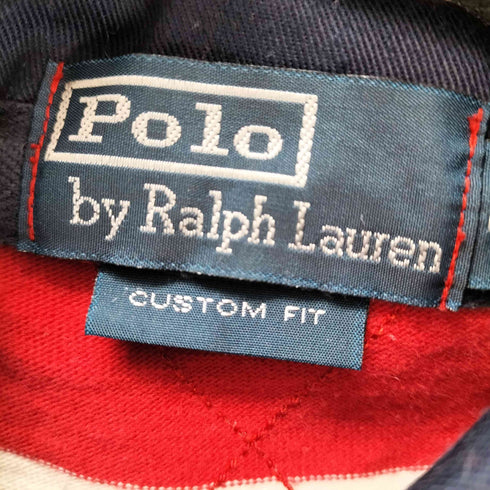 ポロバイラルフローレン Polo by RALPH LAUREN 90s CUSTOM FIT MERCER 刺繍 ナンバリングラガーシャツ メンズ JPN:L