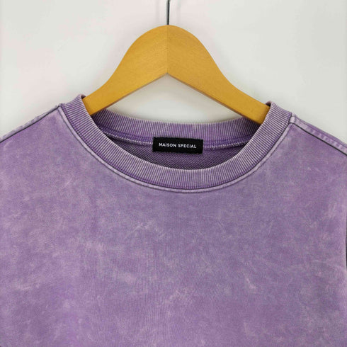 メゾンスペシャル MAISON SPECIAL 23AW Side Zip Pigment Crew Neck Sweat サイドジップ ピグメント クルーネック スウェット トレーナー レディース FREE