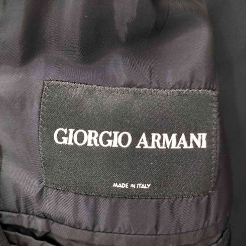 ジョルジオアルマーニ Giorgio Armani Striped double tailored jacket イタリア製 ウール シルク ナイロン ストライプ ダブルブレスト テーラードジャケット メンズ EUR:46