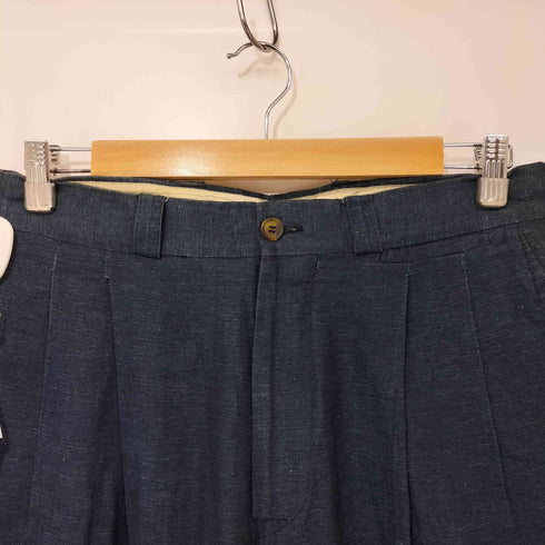 ヒルトン HILTON イタリア製 コットンリネン 2タックスラックス メンズ JPN:48