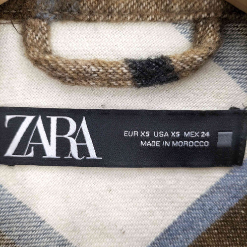 ザラ ZARA Wool blend Italian fabric Overshirt ウール混 イタリアンファブリック オーバー シャツ レディース import:XS
