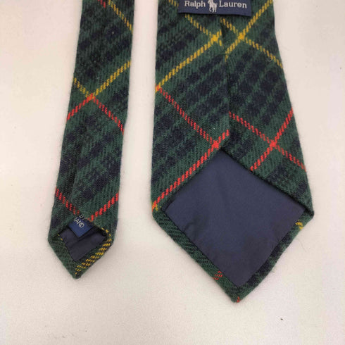 ラルフローレン RALPH LAUREN タータンチェック ウール ネクタイ メンズ
