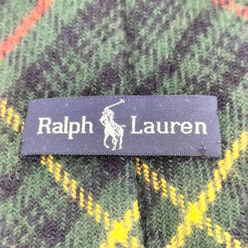 ラルフローレン RALPH LAUREN タータンチェック ウール ネクタイ メンズ