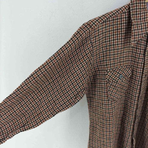 Woolshire 70S 韓国製 チェックネルシャツ メンズ import:M